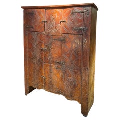 Rare Early 16th Century Naïve Cabinet from Béarn or Côte-basque, 'France'