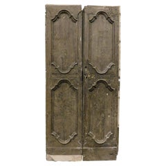 Antique Double Door in Original Lacquer, from the 18th Century, Italy 