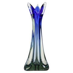 20th Century Murano Glass Vase in Grey / Blue Tones, Italy circa 1970