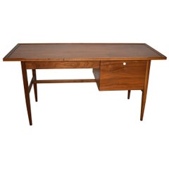 Mid Century Modern Walnut Desk Kipp Stewart for Drexel