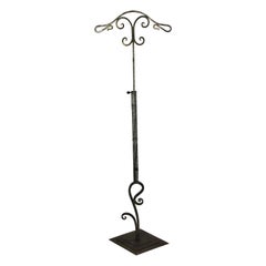 Art Deco Iron Adjustable Clothing Display Valet Stand