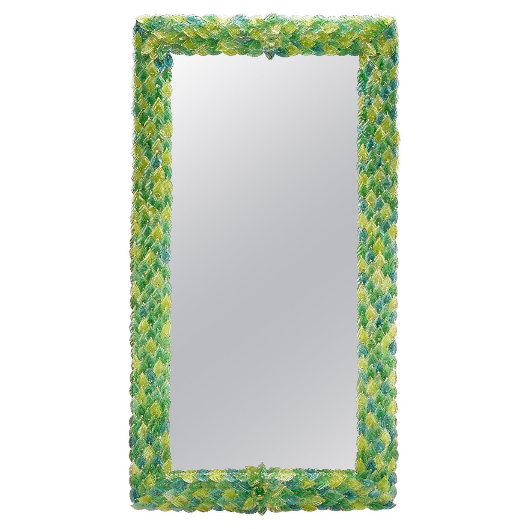 Murano Glass Verbena Mirror For Sale