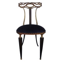 Italian Neoclassical Style Gilt Metal Chair by Palladio