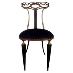Italian Neoclassical Style Gilt Metal Chair by Palladio