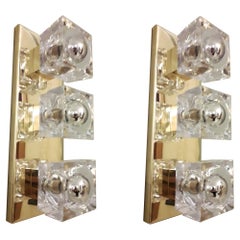 Pair of Cube Sconces / Flush Mounts, 3 Pairs Available