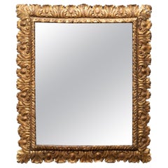 Large 18th Century Italian or Spanish Gilt Frame Mirror