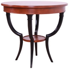 Baker Furniture Regency Inlaid Mahogany and Ebonized Tea Table or Center Table