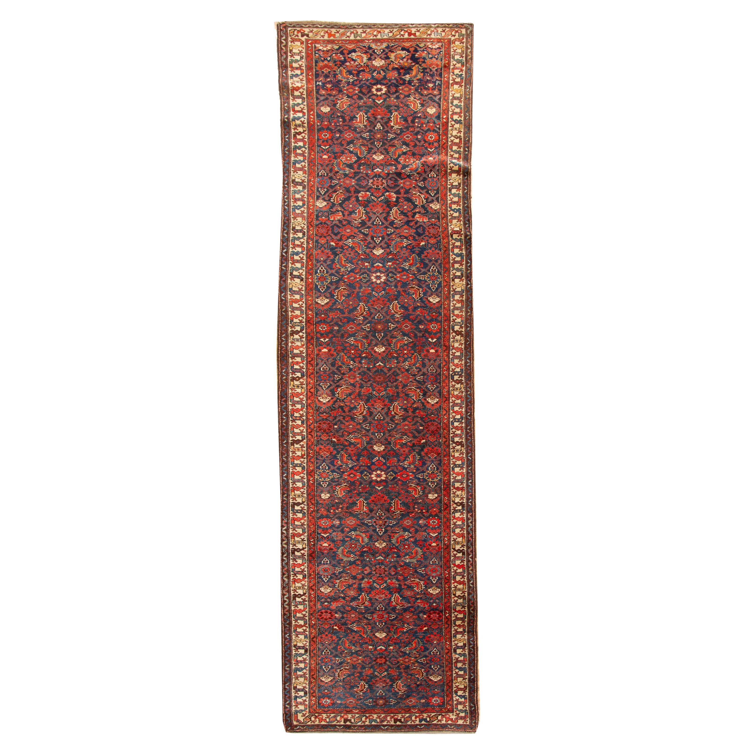 Antique Persian Hamadan Runner, circa 1920  3'4 x 13'4 For Sale