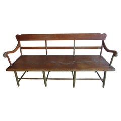 Antique Plank Seat "Deacon's Bench" in Old Paint