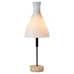 1950s Gilardi & Barzaghi Glass and Marble Table Lamp in the Manner of Arredoluce
