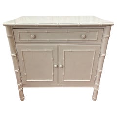 Thomasville Allegro Faux Bamboo Cabinet in White