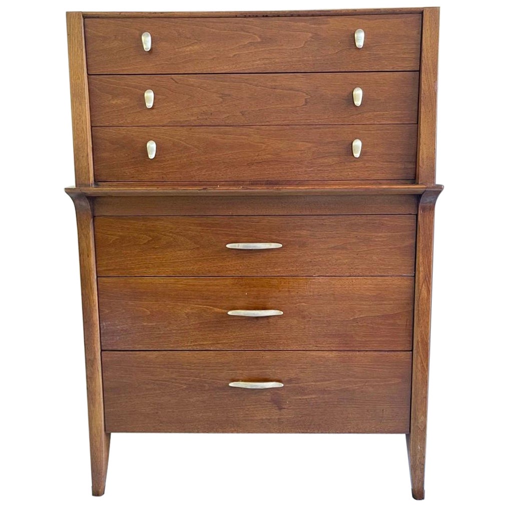 Vintage Drexel Tall Dresser Chest of Drawers at 1stDibs