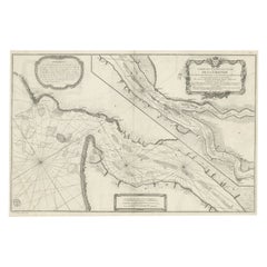 Antique Gironde, Where Rivers Dordogne & Garonne Meet Near Bordeaux, France, ca.1770