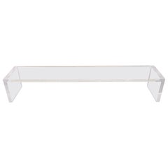Retro Mid-Century Large Acrylic Low Floating Coffee / Console Table
