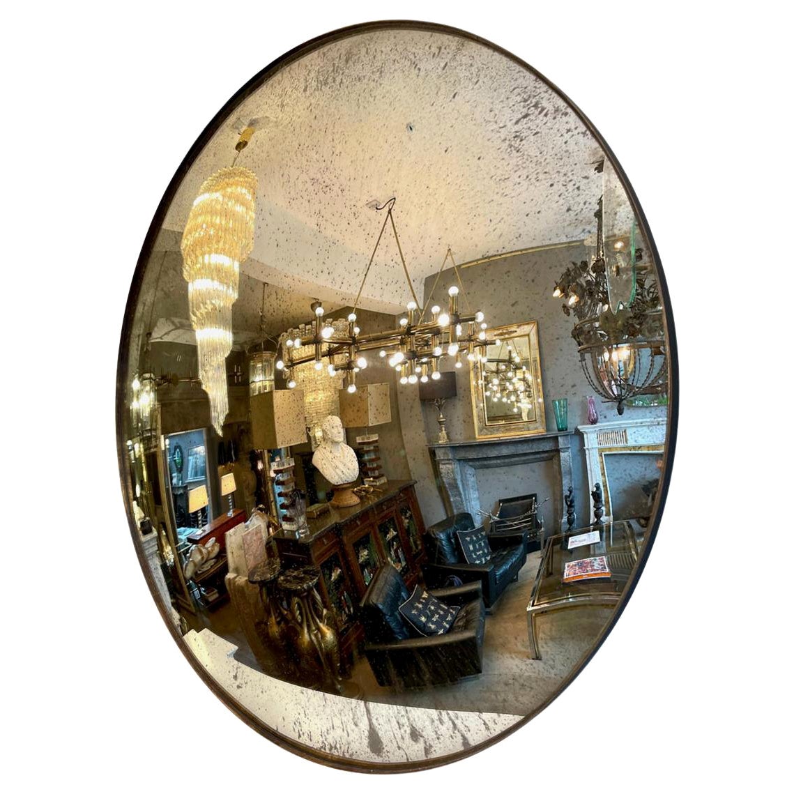 Gilded Convex Mirror For Sale at 1stDibs