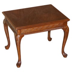 Lovely Ornately Carved Georgian Irish Style Walnut Small Coffee Cocktail Table
