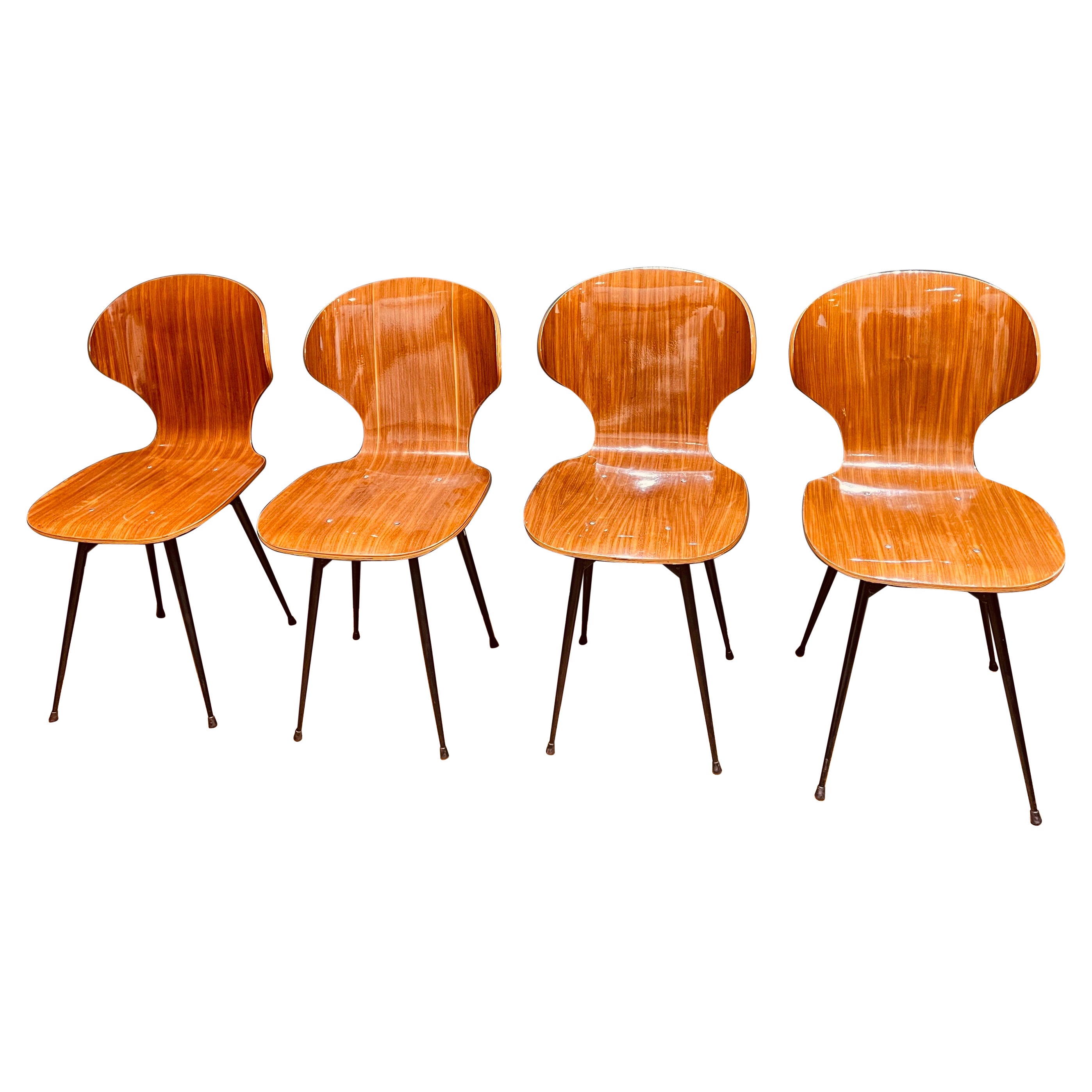 Set of 4 Bentwood Chairs by Carlo Ratti