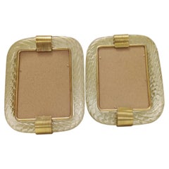 Murano Gold Photo Frames by Barovier e Toso, 2 Available