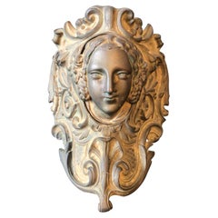 1880s Bronze Decorative Piece with Woman’s Head