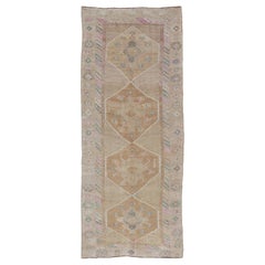 Retro Unique & Colorful Turkish Kars Runner with Tribal Designs and Geometric Motifs