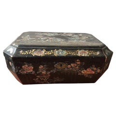 1880s Mother of Pearl Hand Painted Box