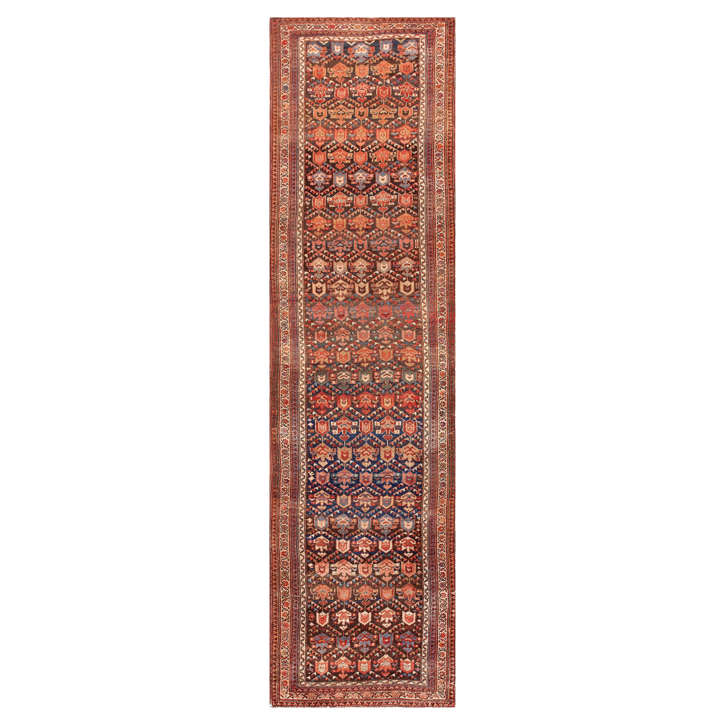 Late 19th Century NW Persian Kurdish Carpet ( 3'4'' x 12'8''- 102 x 386 )