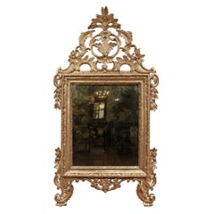 Italian 18th Century Louis XIV Period White Gold Mecca Mirror