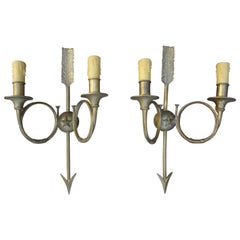 French Maison Bagues Style Bronze Neoclassical Sconces