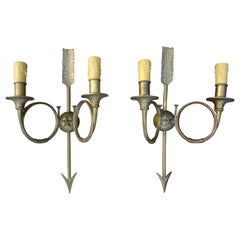 French Maison Bagues Style Bronze Neoclassical Sconces