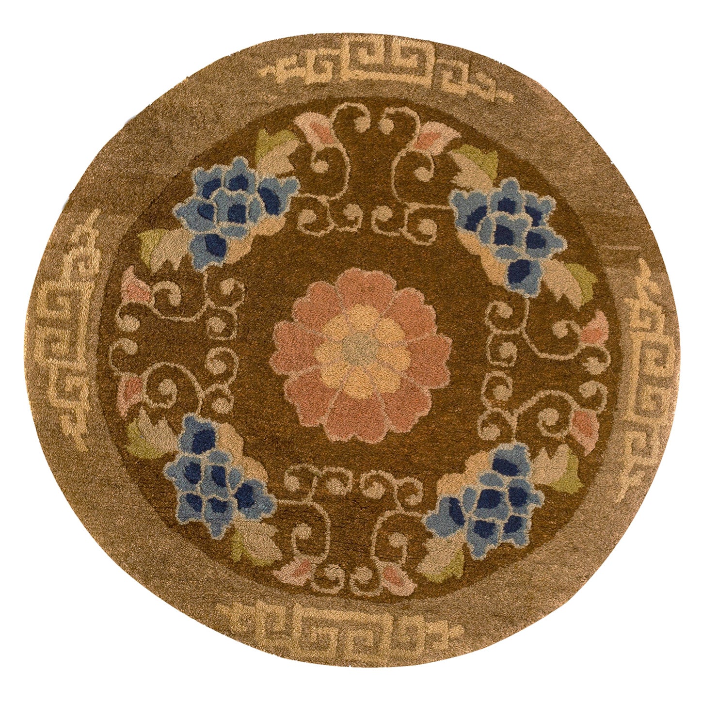 Tapis chinois ancien de Pékin de 2' 0'' x 2' 0''