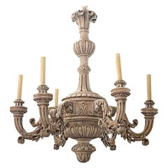 Antique French Carved Chandelier