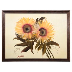 Vintage Sunflower Oil Painting