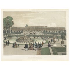 Château de Versailles 'Paris, France' with a View from the Park/Garden, 1861