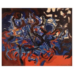 Sven Inge Höglund, Oil on Canvas, Abstract Composition, 1960s/70s