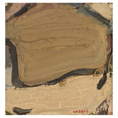 Bengt Crantz, Swedish Artist, Oil on Board, Abstract Composition