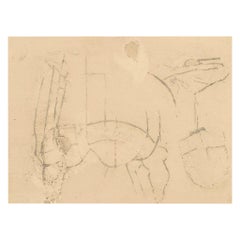 Selma Daffre, gelistete brasilianische Künstlerin, Collographie auf Papier, „Linhas“