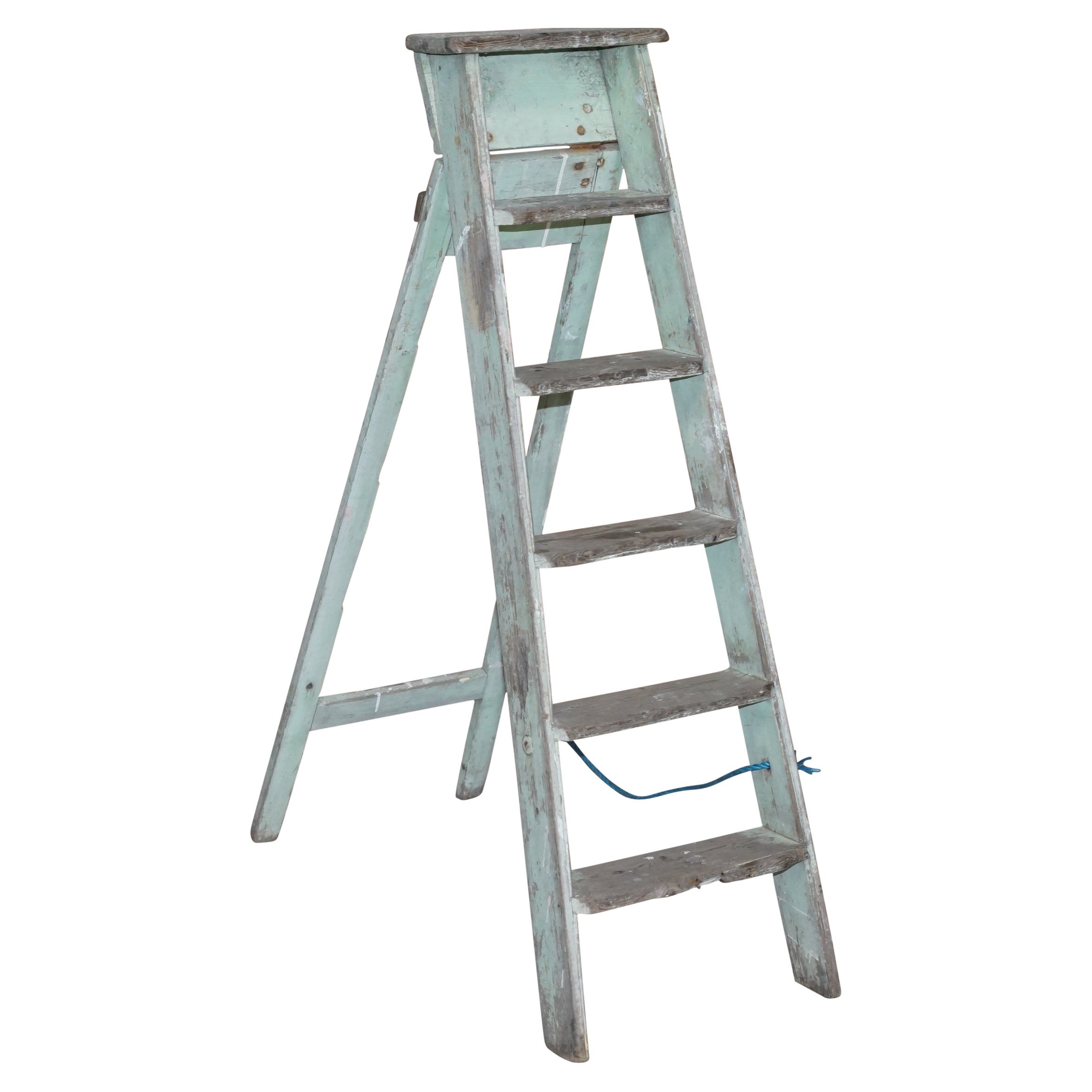 Pichet pin estampillé Grdc vers 1920's Original Aqua Green Paint Decorators Ladder en vente