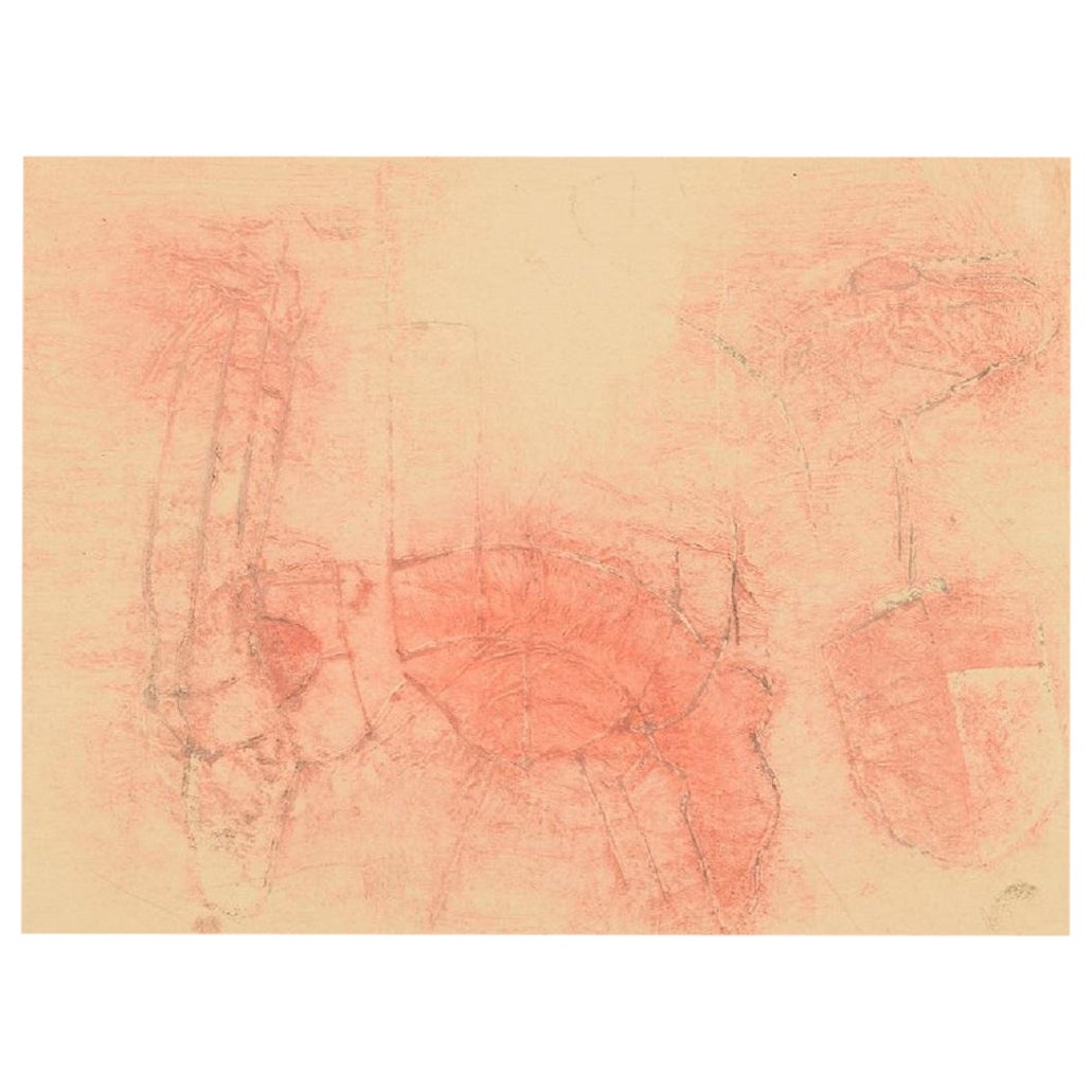 Selma Daffre, Listed Brazilian Artist, Collograph on Paper, "Linhas"