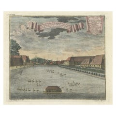 Antique Print of Pleasure Gardens of the Governor-General of Batavia, Indonesia, ca.1744