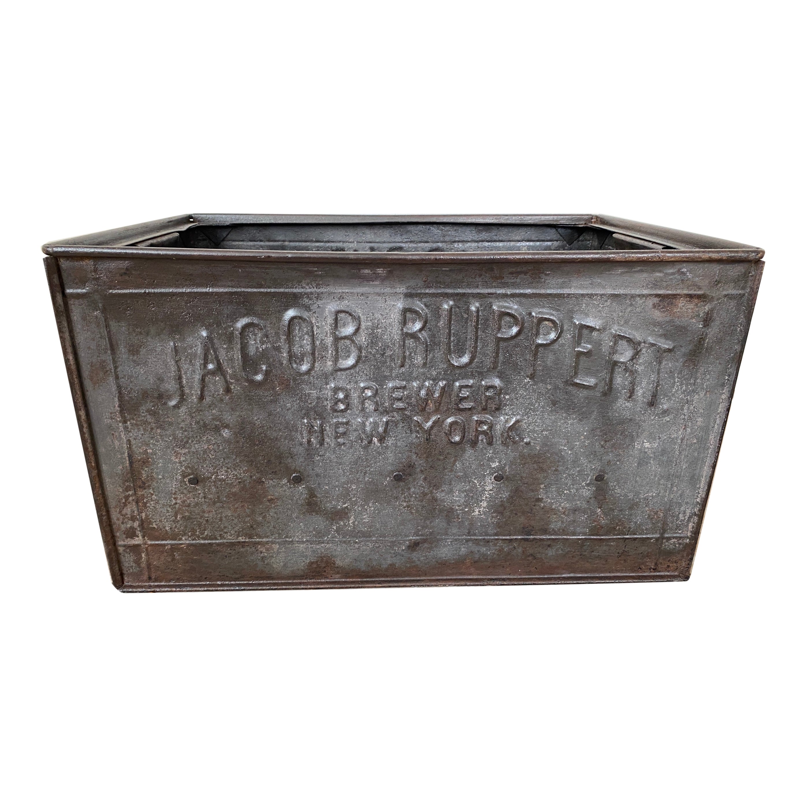Vintage Jacob Rupert Metal Bottle Carrier For Sale
