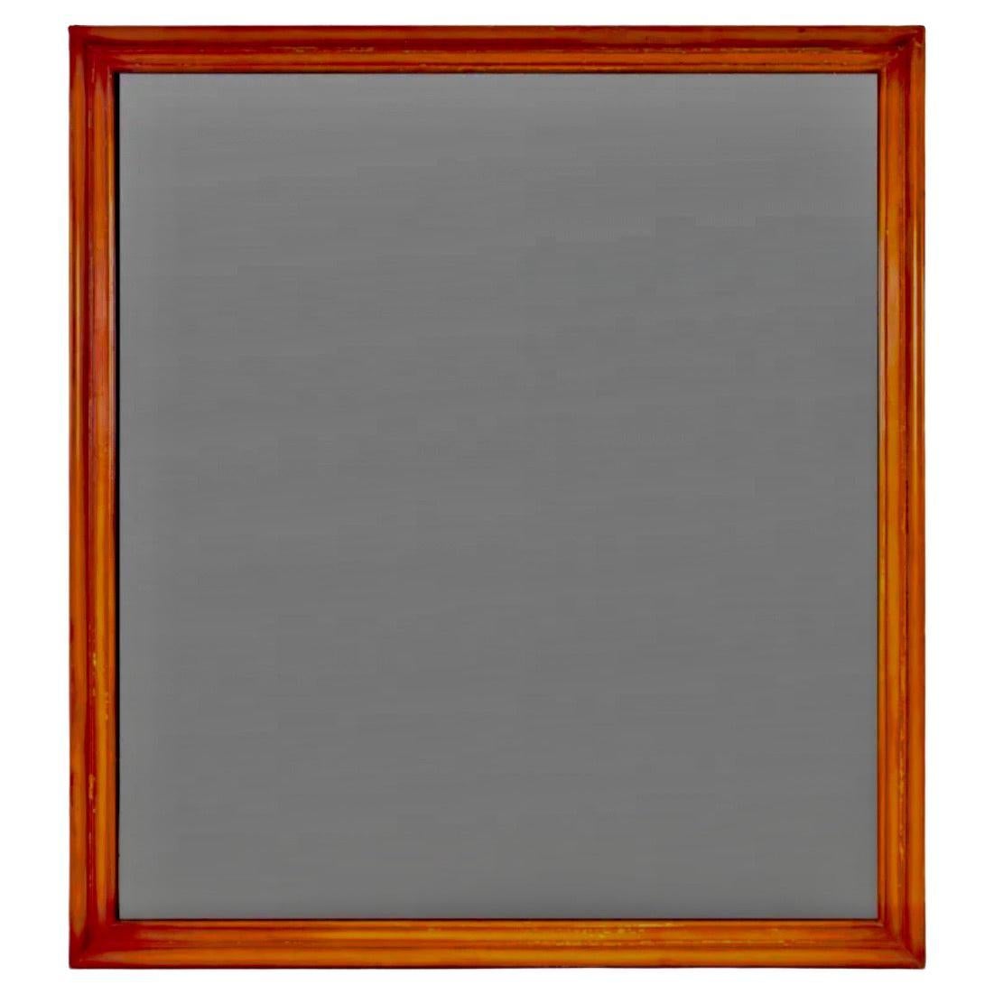 James Mont Dark Tinted Mirror in Cinnabar Lacquer Frame For Sale