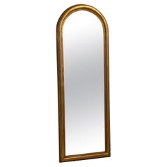 Arched Mirror in Gold Painted Wood