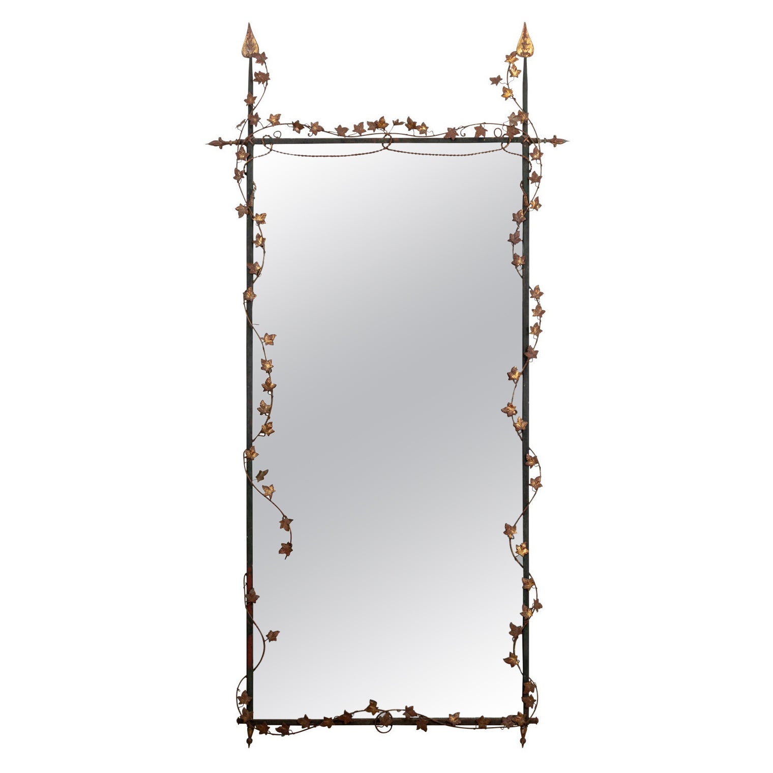 Italian Iron and Tole Mirror For Sale