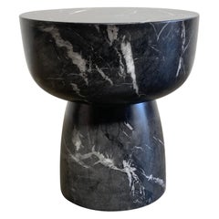Modern Side Table in Marble Finish