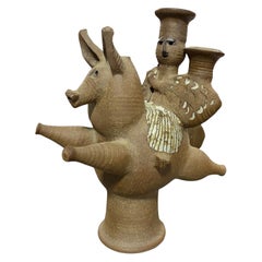 Dora De Larios Signed Mexican American California Studio Pottery Sculpture