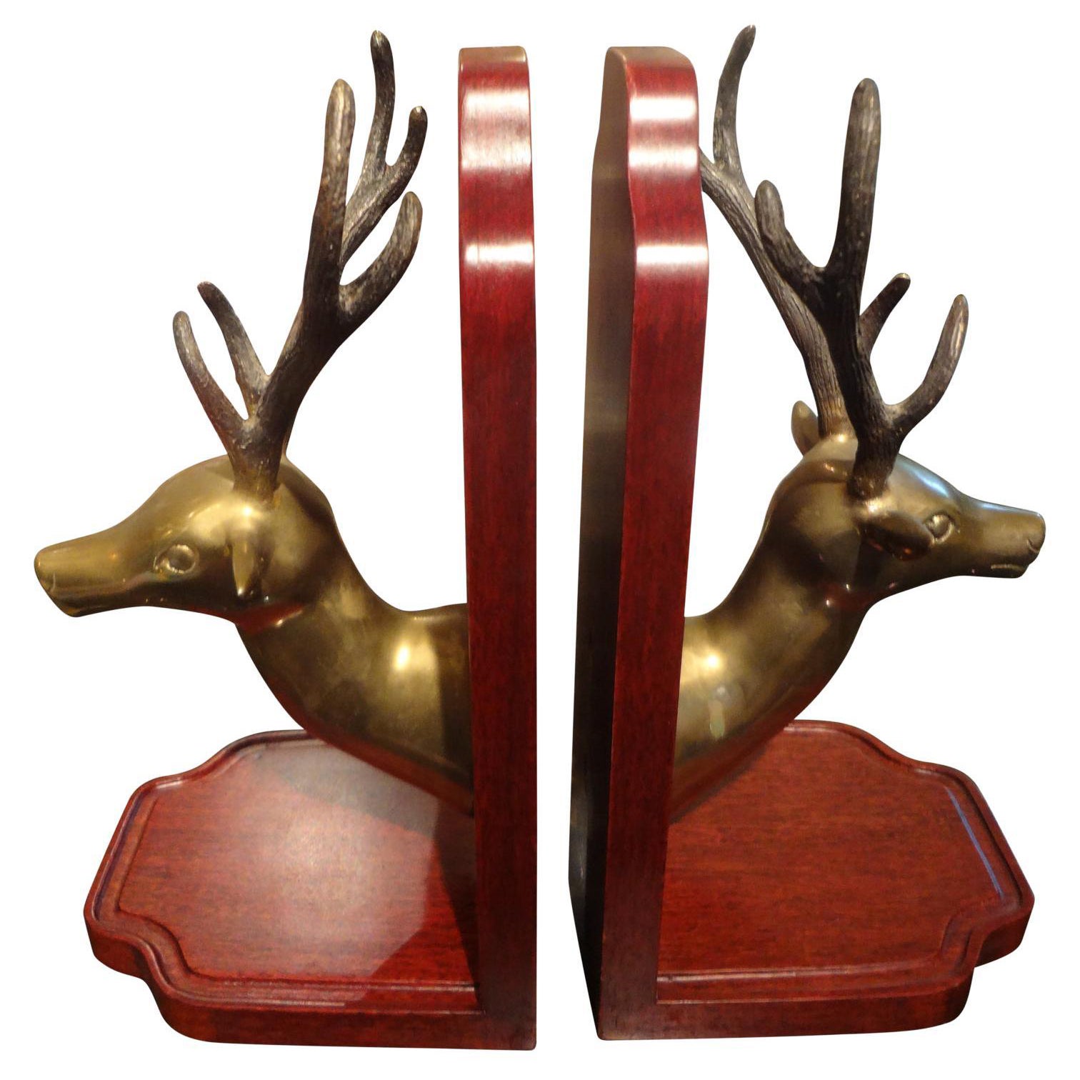 1960s Brass Ginkgo Leaf Bookends, Pair at 1stDibs