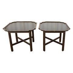 Paire de tables d'appoint Minton-Spidell laquées noires