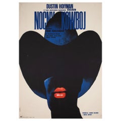 Vintage Midnight Cowboy 1973 Polish A1 Film Poster, Swierzy