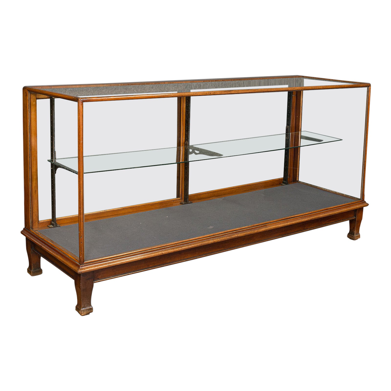 Tall Antique Vitrine English, Display Case, Bookcase, Regency