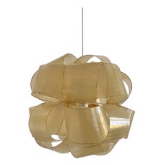 Vintage Italian Mid-Century Fiberglass Pendant Lamp by Enrico Botta, 1970